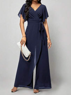 SHEIN Clasi بدسويت بساق واسع للنساء اكمام فراشة