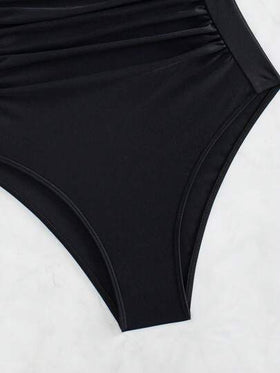 SHEIN Swim ملابس السباحة النسائية قطعة واحدة الرسن