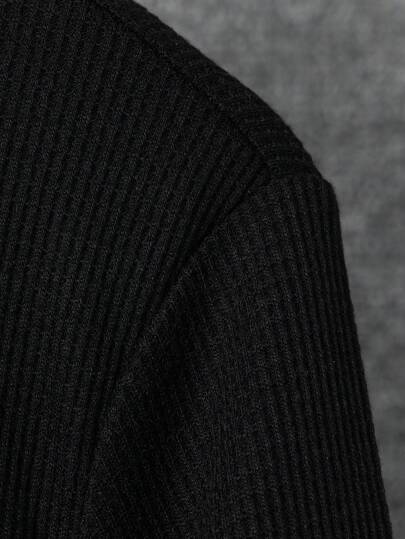 SHEIN بلوزة صبيانية برقبة دائرية وأكمام طويلة بألوان متباينة, ربيع وخريف