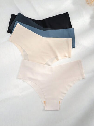 Shein Underwear&Sleepwear Basics مجموعة من 5 قطع للنساء من الملابس الداخلية ثلاثية الزوايا بألوان صامدة