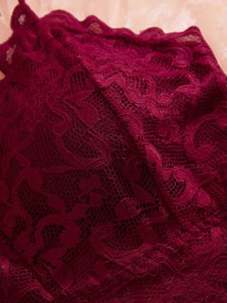Shein Underwear&Sleepwear Basics مجموعة حمالة الصدر اللاسلكية والبنطلون الدانتيل 4 مجموعات ملابس داخلية