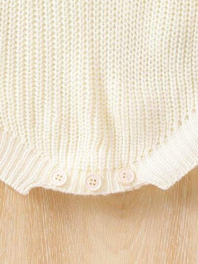 SHEIN Vintaside Kids جمبسوت محبوك ومطرز للفتيات الصغيرات