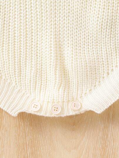 SHEIN Vintaside Kids جمبسوت محبوك ومطرز للفتيات الصغيرات