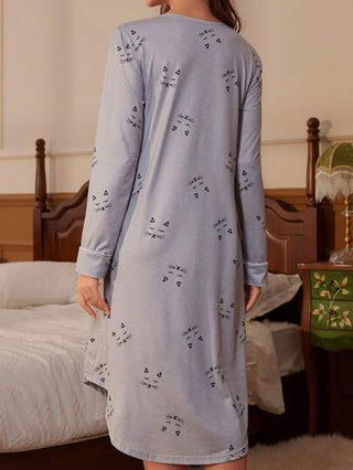 Shein Underwear&Sleepwear Maternity بيجاما حمل بنمط كرتوني للأم