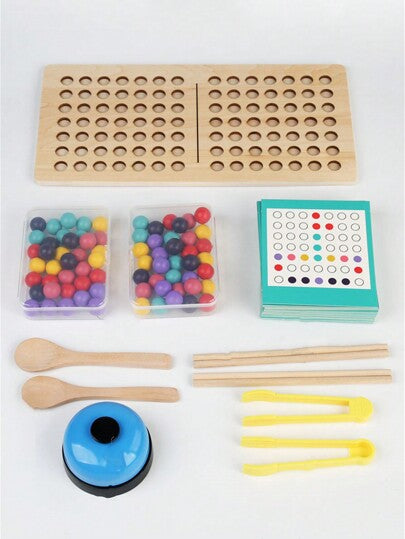 لعبة الألغاز المتطابقة باللون التفاعلية مع الخرز، لوحة إبداعية،ألعاب ألغاز للأطفال،تدريب على التفكير المكاني في مرحلة التعليم المبكر،تفاعل الوالد-الطفل،لعب حضانة،تدريب على الحركة اليدوية