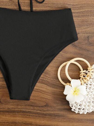 Swim Mod بيكيني صيفي للشاطئ سادة عالي الخصر