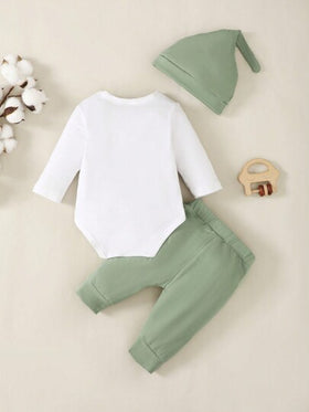 SHEIN Vintaside Kids مجموعة بدلة قطعتين للأطفال الذكور بطباعة رسوم متحركة وبنطلون