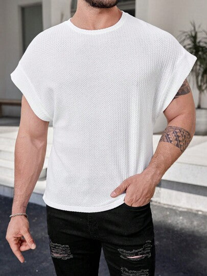 Manfinity LEGND تي شيرت تي شيرت قصير الأكمام سادة أساسي للعطلات