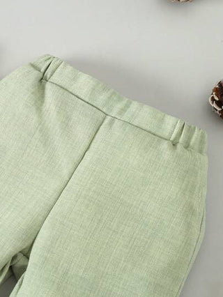 SHEIN طقم بدلة رسمية لطفل ولد جنتلمان 3 قطع - قميص ربطة عنق + سترة مزدوجة الصدر + بنطلون، مناسب للحفلات والزفاف والعيد والمعمودية