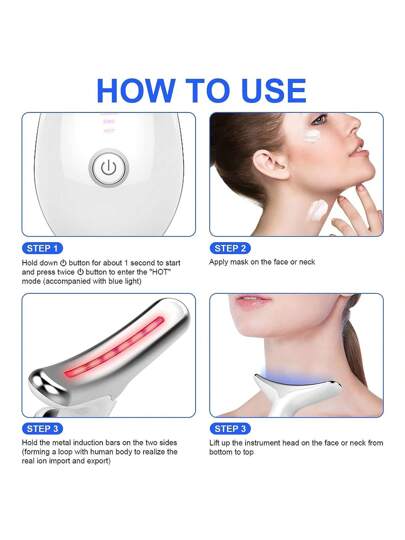 جهاز تدليك بالتيار الكهربائي الخفيف، أداة محمولة باليد لشد البشرة وإزالة التجاعيد للرقبة والوجه، رفع وتشديد البشرة، معدات تجميل SPA
