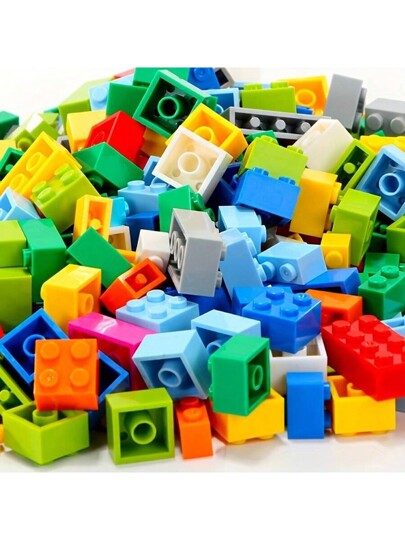 500 قطعة من قطع البناء التعليمية للأطفال، إدراج الجسيمات الصغيرة DIY، لعبة التعليم المبكر للروضة، هدية / الميلاد، ديكور الغرفة من قطع الألوان