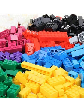 500 قطعة من قطع البناء التعليمية للأطفال، إدراج الجسيمات الصغيرة DIY، لعبة التعليم المبكر للروضة، هدية / الميلاد، ديكور الغرفة من قطع الألوان