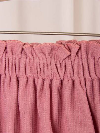 مجموعة تيشرت طويل الأكمام مع أزرار أمامية وشورت بطبقات لفتيات الأطفال