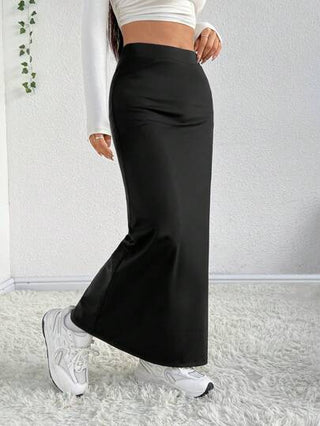 EZwear تنورة بتصميم حورية البحر بلون خالص