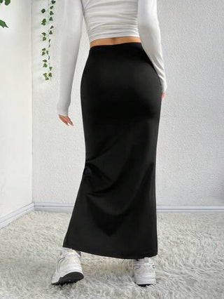 EZwear تنورة بتصميم حورية البحر بلون خالص
