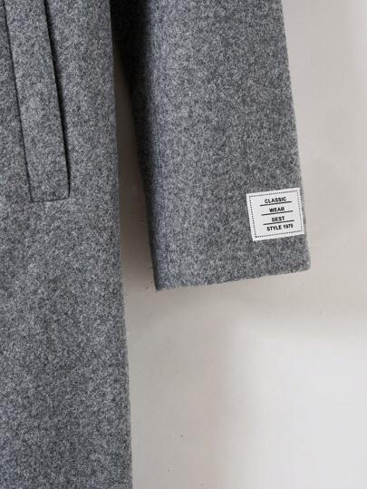 SHEIN EZwear معطف صوفي مربع النمط للنساء مع بطانة ذات نمط حرفي في فصل الخريف/الشتاء