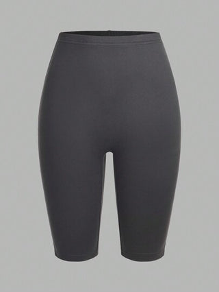 EZwear سروال ضيق قصير بلون سادة مناسب للصيف