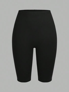 SHEIN EZwear سروال ضيق قصير بلون سادة مناسب للصيف