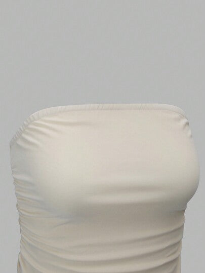 GlowEve 3pcs السيدات الصلبة اللون مطوي أنبوب الأعلى