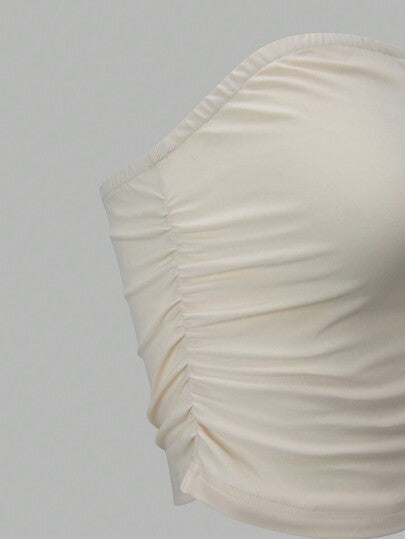 GlowEve 3pcs السيدات الصلبة اللون مطوي أنبوب الأعلى