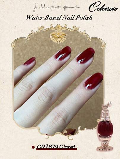COLORROSE طلاء أظافر مقشر 11 مل، على أساس مائي، مع زيت مغذ، لون براق سطحه لامع، سريع الجفاف، رأس فرشاة دائري للتطبيق السهل