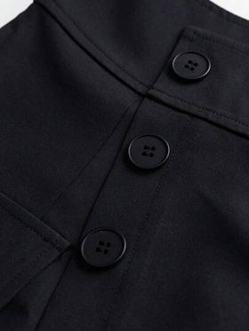 SHEIN Clasi واسعة الخصر السراويل الصلبة اللون
