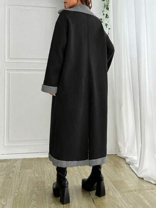 EZwear معطف جلد طويل نسائي عديد الألوان للاستخدام اليومي