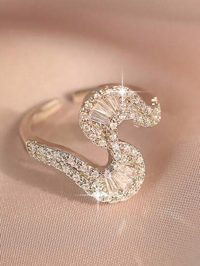 jealous young خاتم مفتوح متعدد الطبقات من الزركونيا، مناسب للنساء والفتيات للارتداء اليومي