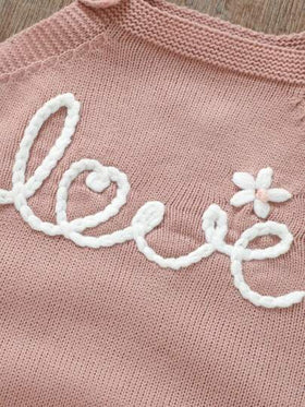 SHEIN بوديسوت رضيعة محبوكة بخطاب الأطفال الجديدة الصبيانية