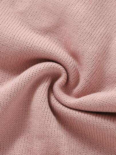 SHEIN بوديسوت رضيعة محبوكة بخطاب الأطفال الجديدة الصبيانية