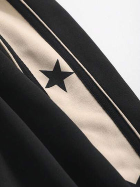 DAZY بنطلون رياضي كاجوال مخطط بجانب نجمي، بنطلون جوجر للنساء موضة Y2K للخريف
