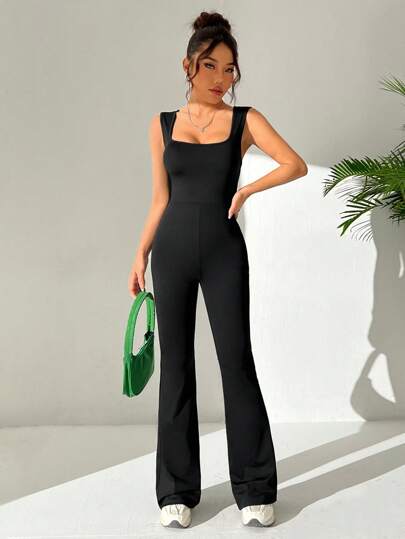 SHEIN EZwear بدلة قصيرة للنساء بلون سادة و بطابع عملي