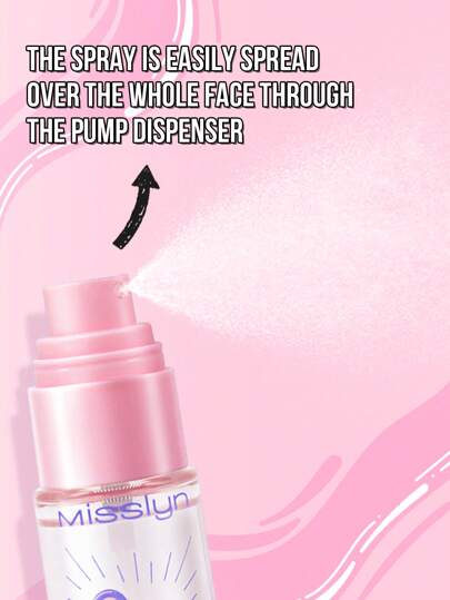 Misslyn 2 قطعة خافي عيوب وذات تناسق إعداد الربيع وبخاخ التثبيت، وقت للتحضير البطانة المرطبة الحريرية والبخاخ المثبت، بطانة جل وبخاخ تثبيت بإنهاء ماط، ملمس رطوبة عالي ومنعش لبشرة جافة،لتثبيت طويل الأمد، خفيف الوزن، ينعش ويرطب