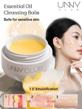 unny club بلسم تنظيف زيت أساسي 50 مل، مزيل للمكياج، من البلسم إلى الزيت، للبشرة الحساسة، تحليل بسرعة إلى الماء، تنظيف مزدوج، غسول الوجه