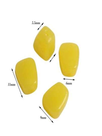 أسماك الصب Yellow100% السيليكون قرنفل شكل الطعم الطري 50 قطعة/مجموعة، مثالي لصيد القرموط وصيد الأسماك بالطعم