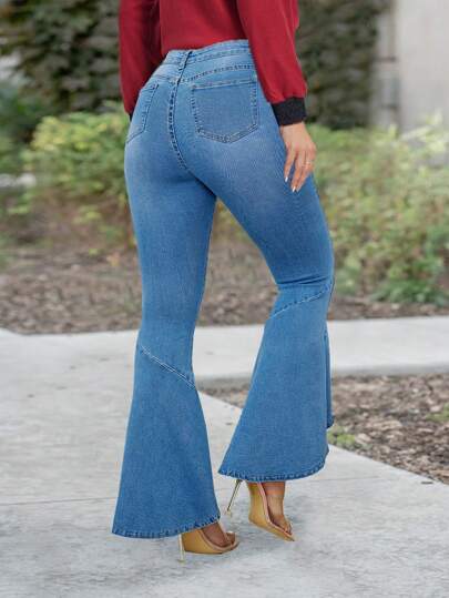 SHEIN LUNE جينز بأرجل واسعة