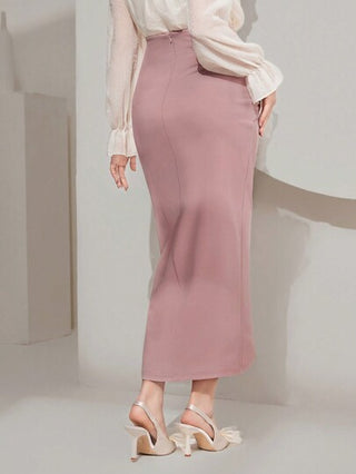 Modelyn تنورة حريمي أنيقة بتصميم لف ماكسي ملابس حريمي