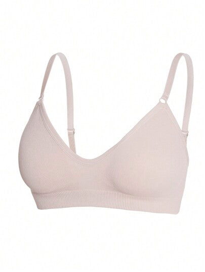 Shein Underwear&Sleepwear Basics 3 قطع حمالات صدر نسائية بلون سادة