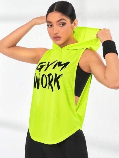 SHEIN Core Rhythm ملابس علوية خزان رياضي ذو ظهر متقاطع مطابق للجسم، ملابس علوية خزان للتمارين الرياضية