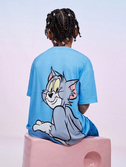 TOM & JERRY X SHEIN مجموعة بجامة صبي مراهق برسوم كرتونية