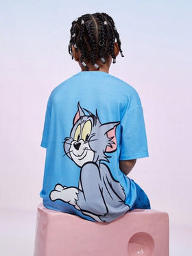 TOM & JERRY X SHEIN مجموعة بجامة صبي مراهق برسوم كرتونية