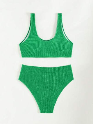 Swim بكيني طقمين لون واحد للنساء شاطئ الصيف