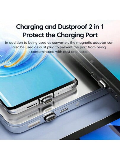 محول مغناطيسي Toocki OTG 100 واط من USB C إلى موصل النوع C متوافق مع Mi Oneplus Apple Laptop شحن سريع محول USBC