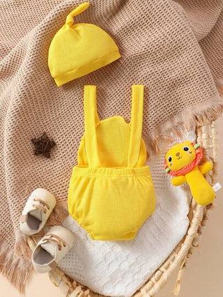 Persoplay Kids بادي مطرز بتطريز بطة صفراء صغيرة للأطفال الرضع والأولاد والبنات، تصميم جميل وقطني مريح للربيع/الصيف