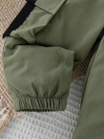 SHEIN ثلاثية قطع لباس صبي رضيع عملي رياضي لأجواء الصيف