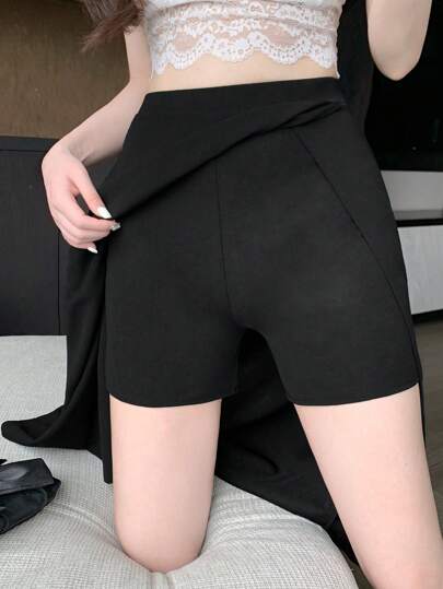 DAZY السيدات سبليت Skorts طويلة