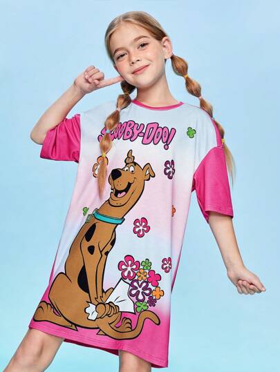 بيجاما SCOOBY-DOO X  بيجامة فتاة متوسطة برسوم كرتونية و حروف
