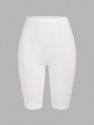 EZwear بنطلون كابري نسائي ضيق عالي الخصر بسيط عادي 3 قطع مناسب للصيف