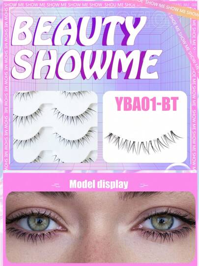 Beauty Showme 5 أزواج من الإضافات السفلية للعين السفلية، مجموعة علوية وسفلية من العين السفلية، وهمية، أعلى وأسفل، في مجموعة واحدة لمانجا لخط العين السفلي، الج curl، ج curl، مينك آسيوية، وايسبي، واي مينك مانجا، إضافة فردية واحدة للعين السفلية، إضافة...