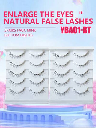 Beauty Showme 5 أزواج من الإضافات السفلية للعين السفلية، مجموعة علوية وسفلية من العين السفلية، وهمية، أعلى وأسفل، في مجموعة واحدة لمانجا لخط العين السفلي، الج curl، ج curl، مينك آسيوية، وايسبي، واي مينك مانجا، إضافة فردية واحدة للعين السفلية، إضافة...